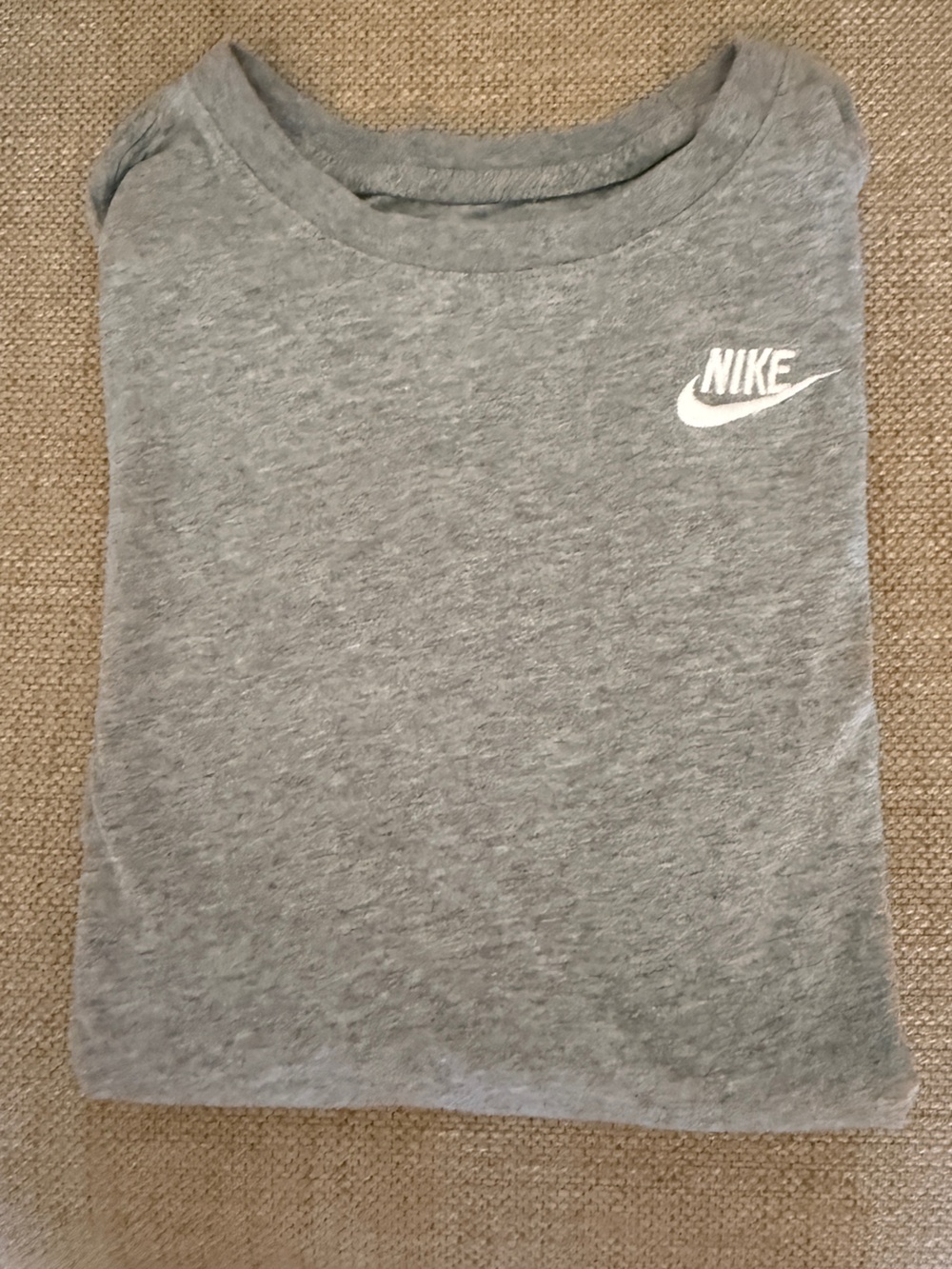 Nike Gray Crewneck Sweatshirt with White Embroidered Swoosh